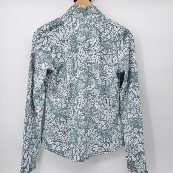 Tommy Bahama Golf and Tennis Blue Floral Print Zip Up Jacket Women's Size Small - Picture 2 of 8